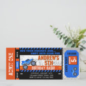 Invitation Ticket pour l'anniversaire Monster Truck (Debout devant)