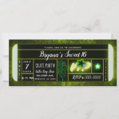 Invitation Ticket pour une fête d'anniversaire avec éclairage (Devant)