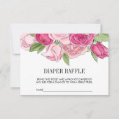 Invitation Ticket Rose  Déchets d'Aquarelle rose (Devant)