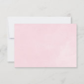 Invitation Ticket Rose  Déchets d'Aquarelle rose (Dos)