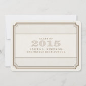 Invitation Ticket Style 2015 Brown Graduation Party Invitatio (Dos)