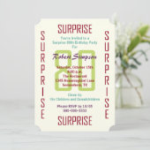 Invitation Ticket surprise 80e fête d'anniversaire 80 (Debout devant)