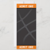 Invitation Ticket VIP pour une fête d'anniversaire de basketb (Dos)