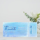 Invitation Ticket Winter Wonderland (Debout devant)