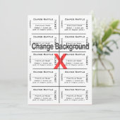 Invitation Tickets de jauge de couches Création personnalisée (Debout devant)