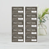 Invitation Tickets de rabat de plateau de cuisson (Debout devant)