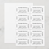 Invitation Tickets de rousseur de couches Typographie ordinai (Devant / Derrière)