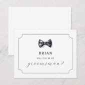 Invitation Tie bow formel Veux-tu être mon témoin (Devant / Derrière)