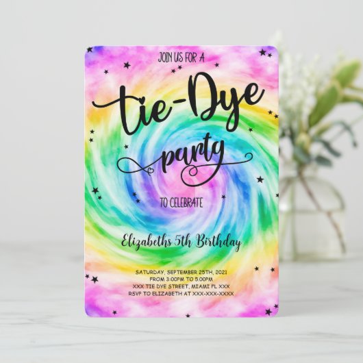 Invitation Tie Dye (Debout devant)