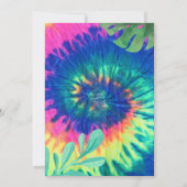 Invitation Tie Dye Fête au Piscine Anniversaire Pi (Dos)