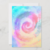 Invitation Tie Dye fête d'anniversaire Bright Tie Dye Hippy P (Dos)