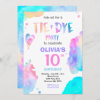 Tie Dye fête d'anniversaire Bright Tie Dye Hippy P