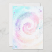 Invitation Tie Dye fête d'anniversaire Pastel Tie Dye fête d' (Dos)