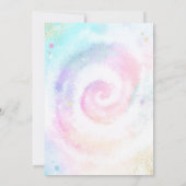Invitation Tie Dye fête d'anniversaire Pastel Tie Dye fête d' (Dos)