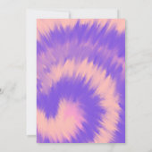 Invitation Tie Dye fête d'anniversaire Retro Super (Dos)