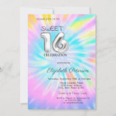 Invitation Tie Dye Girly Cool 16 (Devant)