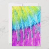 Invitation Tie Dye Neon Purple Aqua Lime N'importe quel âge A (Dos)