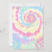Invitation Tie Dye Party avec Retro Pastel couleurs (Dos)