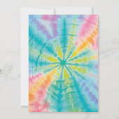 Invitation Tie Dye Party Hippie arc-en-ciel Anniversaire Invi (Dos)