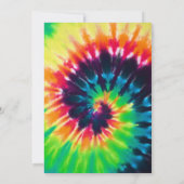 Invitation Tie Dye Party Hippy Couleurs vives Boy Anniversair (Dos)
