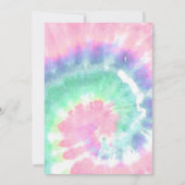 Invitation Tie Dye Rainbow Hippie Girls Anniversaire (Dos)