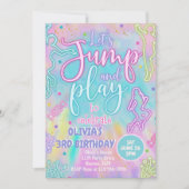 Invitation Tie Dye Retro Jump and Play Anniversaire Invitatio (Devant)