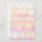 Invitation Tie teinture pastel hippie chic script or mariage (Dos)
