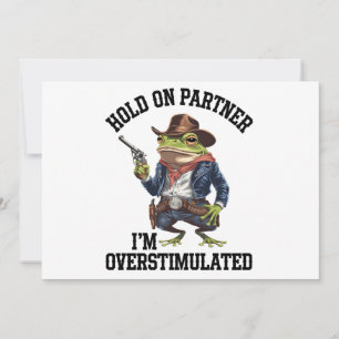 Invitation Tiens-toi partenaire je suis un cow-boy grenouille