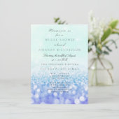 Invitation Tiffany Aqua Purple VIP Mint Parties scintillant F (Debout devant)