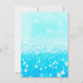 Invitation Tiffany Ocean Blue Aqua Parties scintillant Fête d (Dos)