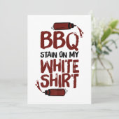 Invitation Tige barbecue sur mon blanc Premium (Debout devant)