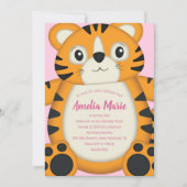 Invitation Tiger Anniversaire Pink (Devant)