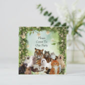 Invitation Tiger Chiens Fête des chats (Debout devant)