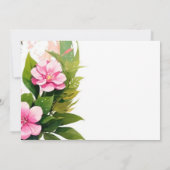 Invitation Tiger Cub bébé fille douche (Dos)