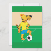 Invitation Tiger Jouer au football (Devant)