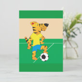 Invitation Tiger Jouer au football (Debout devant)