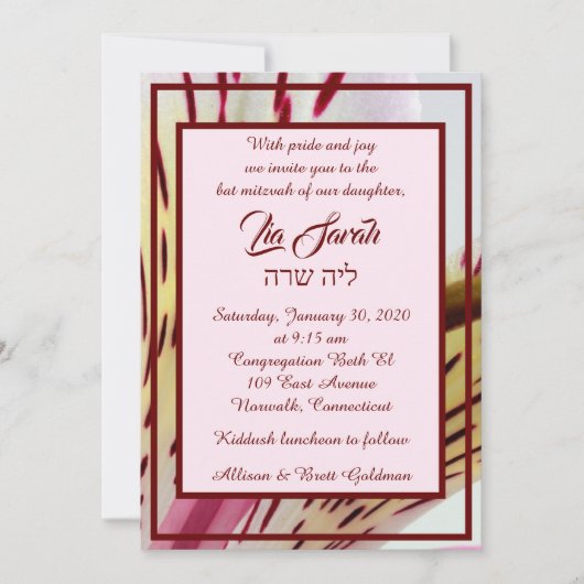 Invitation Tiger Lily (Devant)