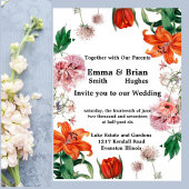 Invitation Tiger Lily et Tulipes