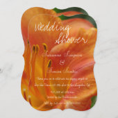 Invitation Tiger Lily Wedding shower (Devant / Derrière)