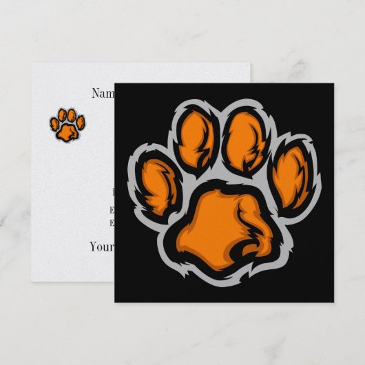 Invitation Tiger Paw (Devant / Derrière)