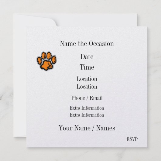 Invitation Tiger Paw (Dos)