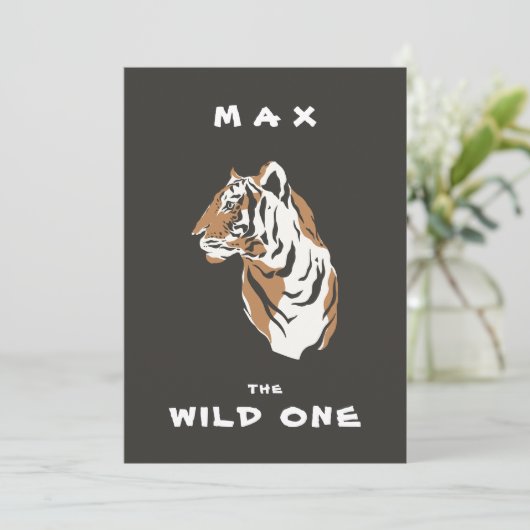 Invitation Tiger Wild One (Debout devant)