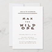 Invitation Tiger Wild One (Dos)