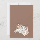 Invitation Tigers Boho Tropical Anniversaire (Dos)