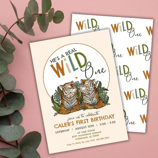 Invitation Tigers Wild One premier anniversaire