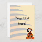 Invitation - Tiggy the Tiger (Devant / Derrière)