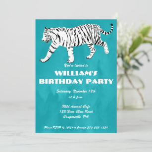 Invitations Faire Part Tigre Blanc Zazzle Be