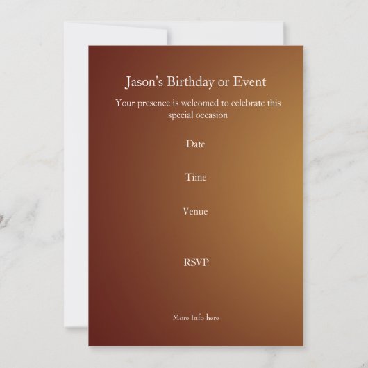 Invitation Tigre de fête d'anniversaire sur noir (Dos)