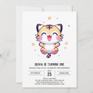 Invitation Tigre magique 1er anniversaire