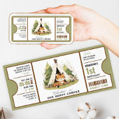 Invitation Tigre mignon Un joyeux Camper 1er Anniversaire Bil